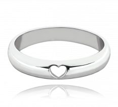 MINET stříbrný snubní prsten se srdíčkem JMAN0445SR57