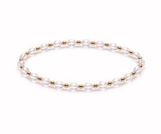 Dětský zlatý náramek z růžového zlata s křišťálem 14 cm 119753