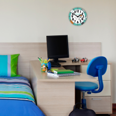 CLOCKODILE Dětské nástěnné hodiny modré s pejskem CCT0033