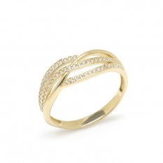 Zlatý prsten se zirkony RA001353