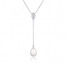 Stříbrný náhrdelník s perlou SVLN0337XD2P145