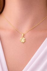 Zlatý přívěsek čtyřlístek pro štěstí KLOP-032