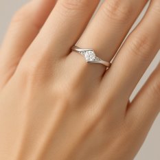 MINET Elegantní stříbrný prsten s bílými zirkony JMAN0046SR65