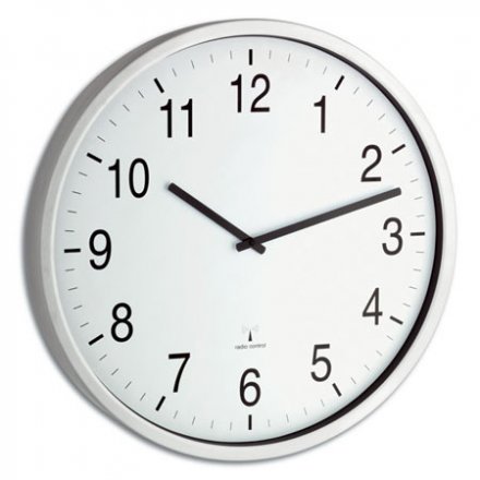 Velké nástěnné rádiem řízené hodiny s hliníkovým rámem 60.010.617