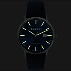 LAVVU Modré pánské hodinky se safírovým sklem Copenhagen Titanium Blue LWM0262