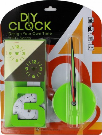 Nalepovací nástěnné hodiny v zelené barvě E01.3514