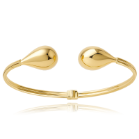 MINET Elegantní zlatý náramek s kapkami JMG0224WGB15