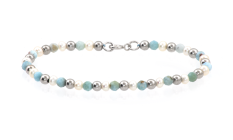 Larimar stříbrný náramek 122098