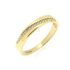 Zlatý prsten se zirkony JVD ZR0098XJ72-0753