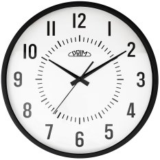 Designové plastové hodiny černé PRIM Elementary - black E01P.4184.90