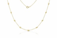 Zlatý náhrdelník s dekorativními oválnými články KLOR-247