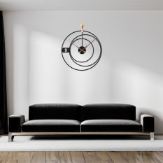 Designové kovové hodiny černé MPM Anity E04.4477.90