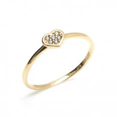 Dívčí zlatý prsten se srdíčkem ZR0096XJ70-9154