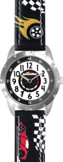 CLOCKODILE Svítící tmavě modré chlapecké hodinky ZÁVODNÍ AUTA CWB0120
