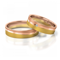 Zlaté snubní prsteny se zirkony vzor 300/G