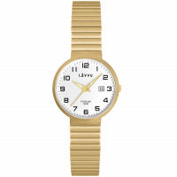Titanové pružné hodinky s vodotěsností 100M LAVVU LUNDEN Small Gold LWL5041