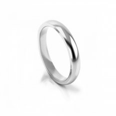 Hladký prsten z bílého zlata RA001058