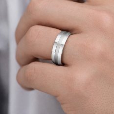 Stříbrný snubní prsten 004M925AG70