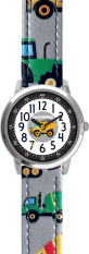 CLOCKODILE Svítící šedé chlapecké dětské hodinky BAGRY CWB0091