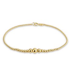 MINET Elegantní zlatý náramek kulička JMG0358WGB17