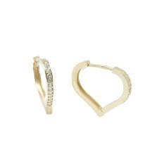 Zlaté náušnice SRDÍČKA HELN-160Z3