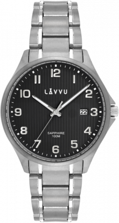 LAVVU Titanové hodinky se safírovým sklem TITANIUM LILLEHAMMER Black LWM0154