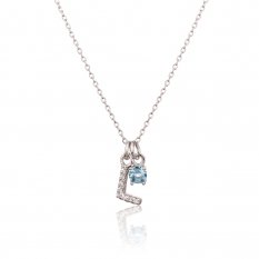 Stříbrný náhrdelník s písmenem L SVLN0324XH2BI0L