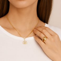 Zlatý přívěsek znamení VÁHY KLOP-098