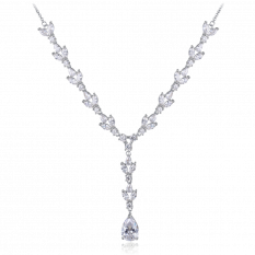 MINET Luxusní stříbrný náhrdelník se zirkony JMAS0213SN45