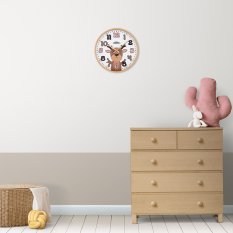 Dětské designové hodiny bílé/světle hnědé Prim E07P.4261.5300