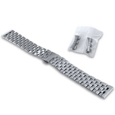 LAVVU Masivní stříbrný ocelový řemínek 20 mm LS1CS20