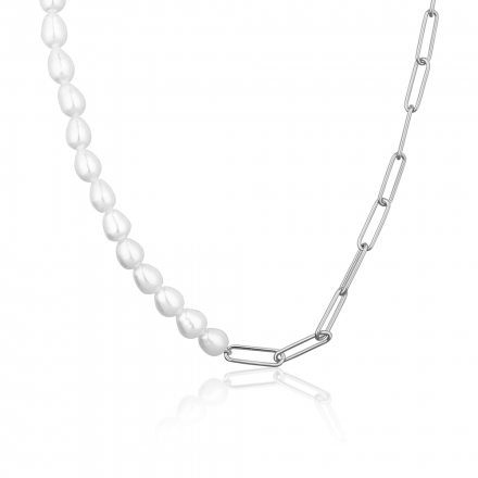 Stříbrný náhrdelník s perlou SVLN0314SD2P145