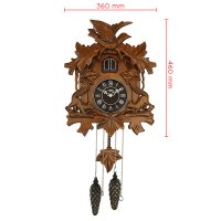 Nástěnné dřevěné hodiny PRIM Kukačky IV. E07P.4190.53