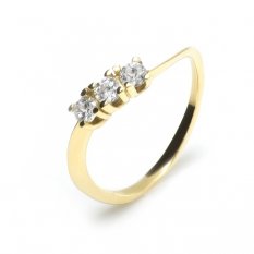 Zlatý prsten se zirkony RA000940