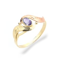 Zlatý prsten s ametystem KO-2266021673/62