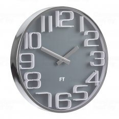 Designové nástěnné hodiny Future Time  numbers grey FT7010GY