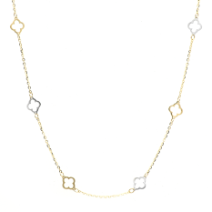 Zlatý náhrdelník čtyřlístek NA000256