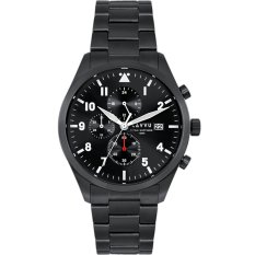 LAVVU Pánské titanové hodinky PILOT Chronograph Black 100M Sapphire LWM0292