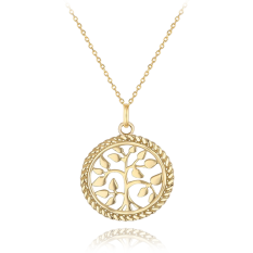 MINET Zlatý náhrdelník strom života JMG0205WGN45