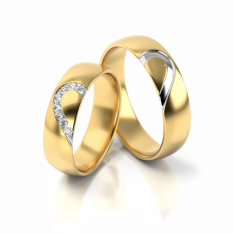 Zlaté snubní prsteny se zirkony vzor 315/G