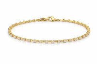 MINET Elegantní zlatý náramek se zirkony JMG0288WGB16