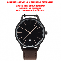 Černý řemínek na hodinky pro vegany Diloy 415.G01.18 - 18 mm