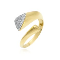 Zlatý prsten se zirkony RA003133