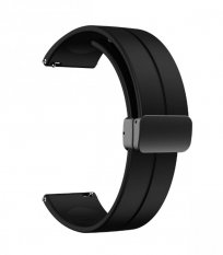 Stylový černý řemínek na hodinky vyrobený z vysoce kvalitního silikonu CS0SBR45.01.20 - 20 mm