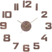 Dřevěné nalepovací designové hodiny tmavě hnědé PRIM Veneer - C E07P.4258.54