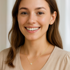 MINET Zlaté náušnice srdce s bílými zirkony JMG0313WGE00