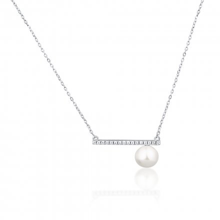 Stříbrný náhrdelník s perlou SVLN0564SD2P145