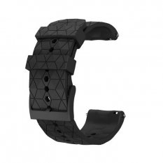 Černý silikonový řemínek na hodinky RUBBY SIRU22CERN - 22 mm