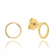 MINET Zlaté náušnice kroužky JMG0059WGE02