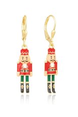 MINET Pozlacené stříbrné náušnice louskáček JMAS8062GE00